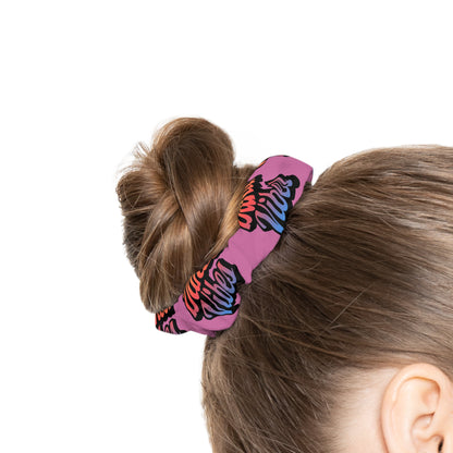 “Dancer Vibes” Scrunchie – Colorful Text Dance Hair Accessory for Performers and Dance Lovers