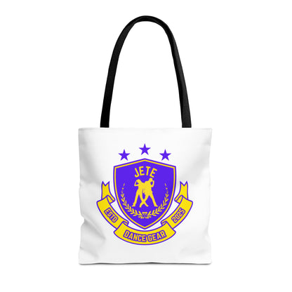 "Jeté Dance Gear Estd 2025" Canvas Tote Bag – Collegiate-Inspired Dancer Tote for Rehearsals, Classes & Everyday Style