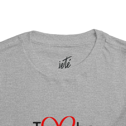 "I Love to Dance" Toddler Short Sleeve Tee – Hand-Drawn Heart Graphic Dance Lover T-Shirt