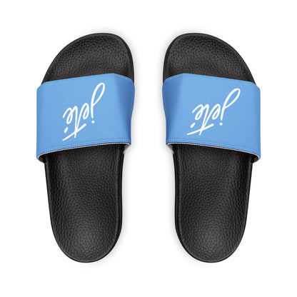 MEN'S SIZES - “Jeté” Official Logo Dance -Inspired Custom Footwear | Men’s Sandal Slides with Removable Straps