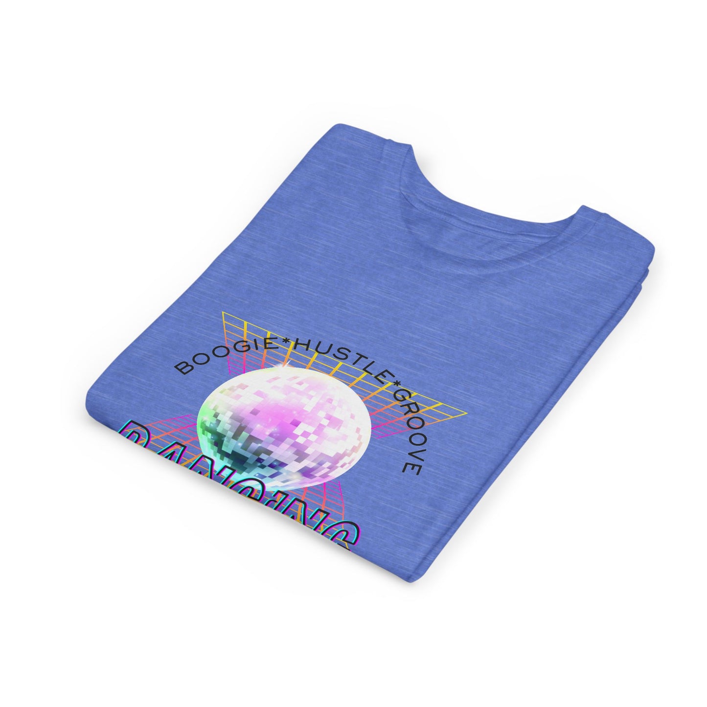"Boogie, Hustle, Groove - Dancing" Streetwear Dance Graphic – Youth Short Sleeve Tee