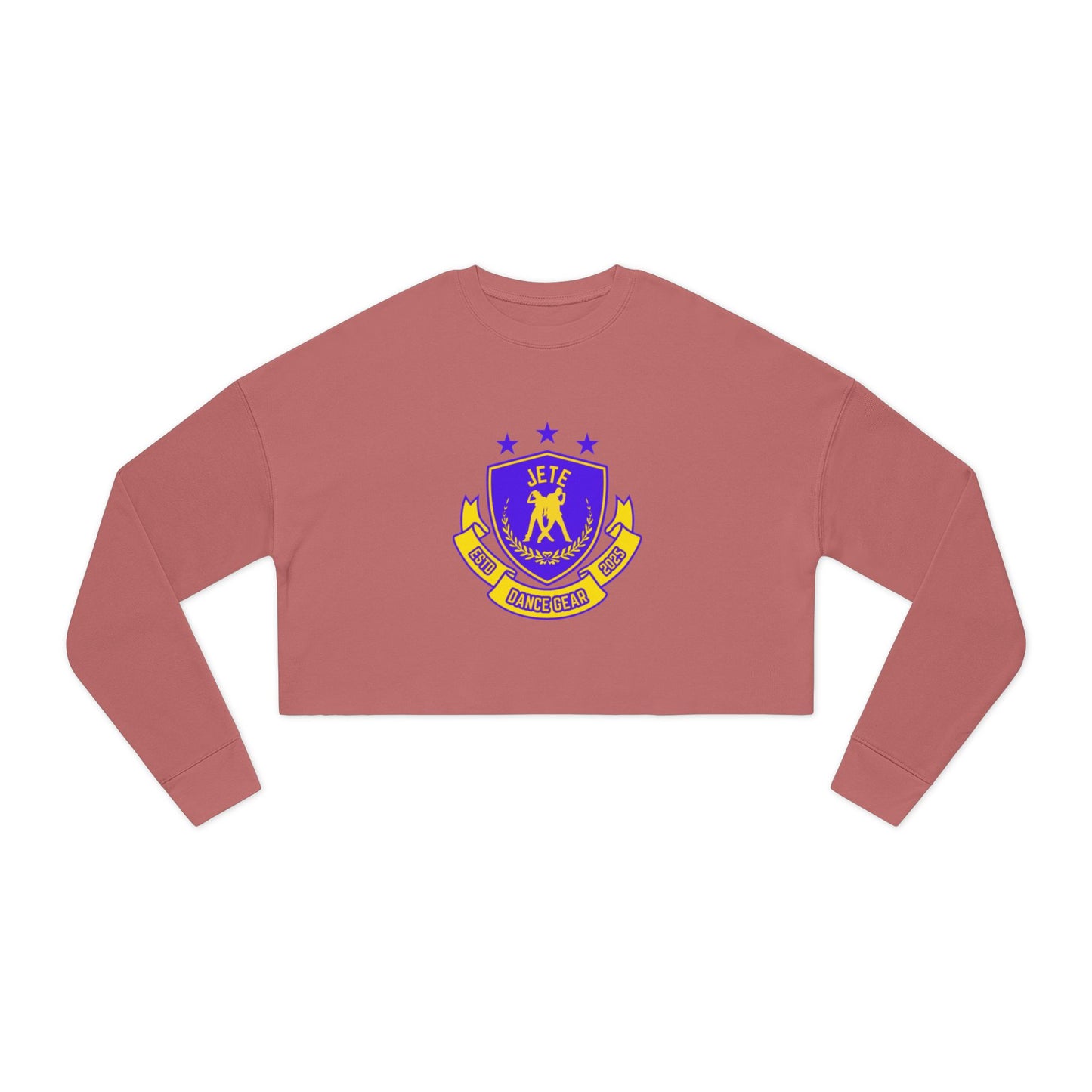 "Jeté Dance Gear" Women’s Cropped Dance Sweatshirt – Bold Collegiate-Inspired Graphic | Trendy Ballet & Studio Apparel for Dancers