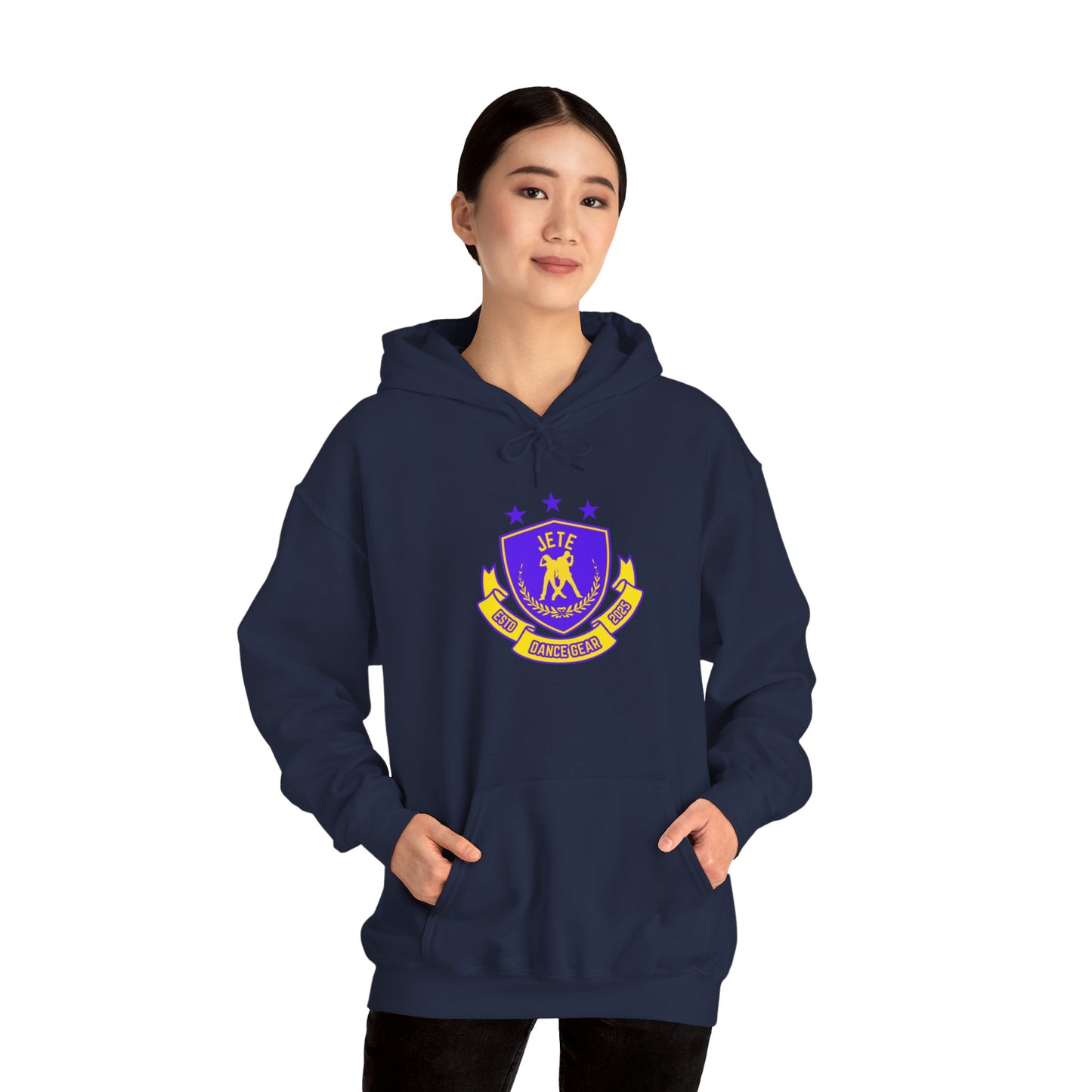 "Jeté Dance Gear" Unisex Hooded Sweatshirt – Collegiate Style Dance Hoodie for Dancers & Dance Lovers