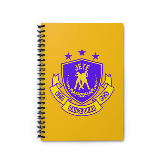 "Jeté Dance Gear" Spiral Notebook – Collegiate-Inspired Dance Journal with Colorful Graphic for Dancers, Students & Choreographers