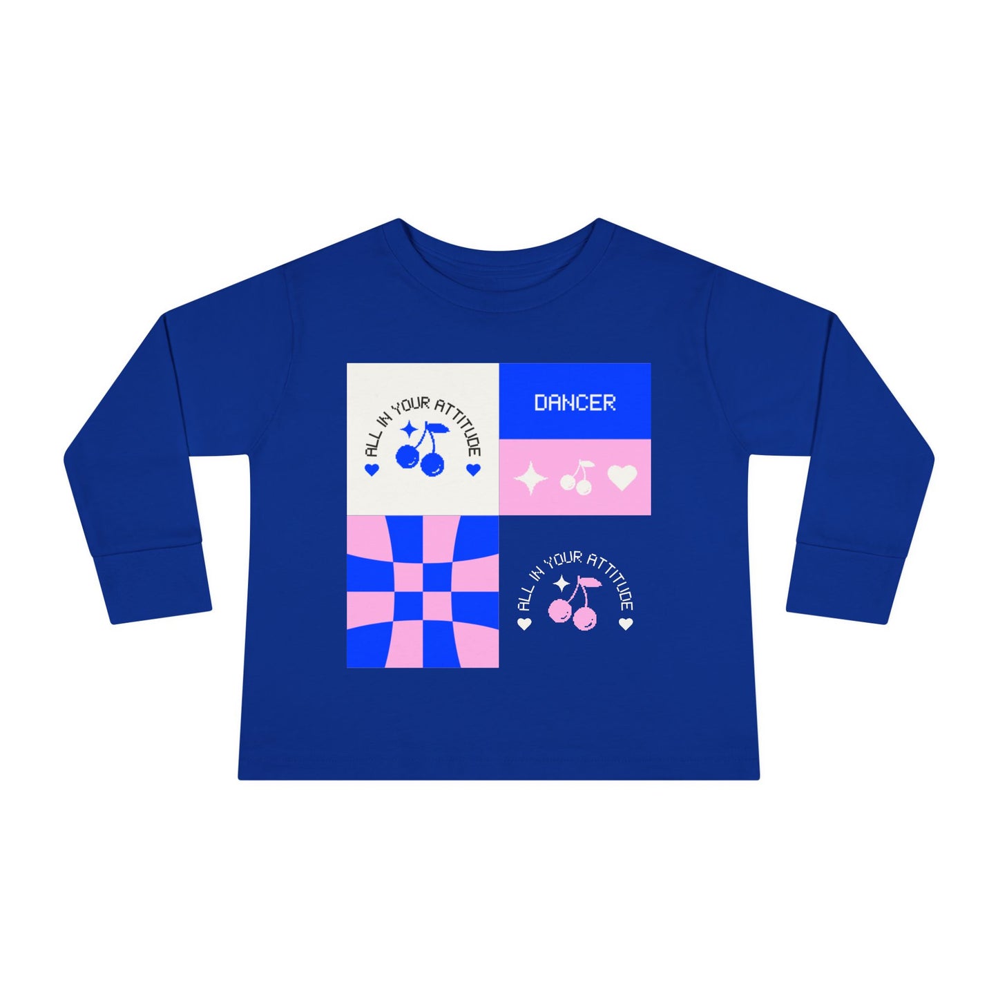 "Dancer – All in Your Attitude" Toddler Dance T-Shirt – Retro Graphic Long Sleeve Tee for Kids