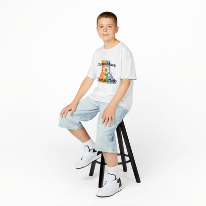 “Clean Mark Social Club” Kids Heavy Cotton™ Tee – Streetwear-Inspired Dance Graphic Tee for Kids