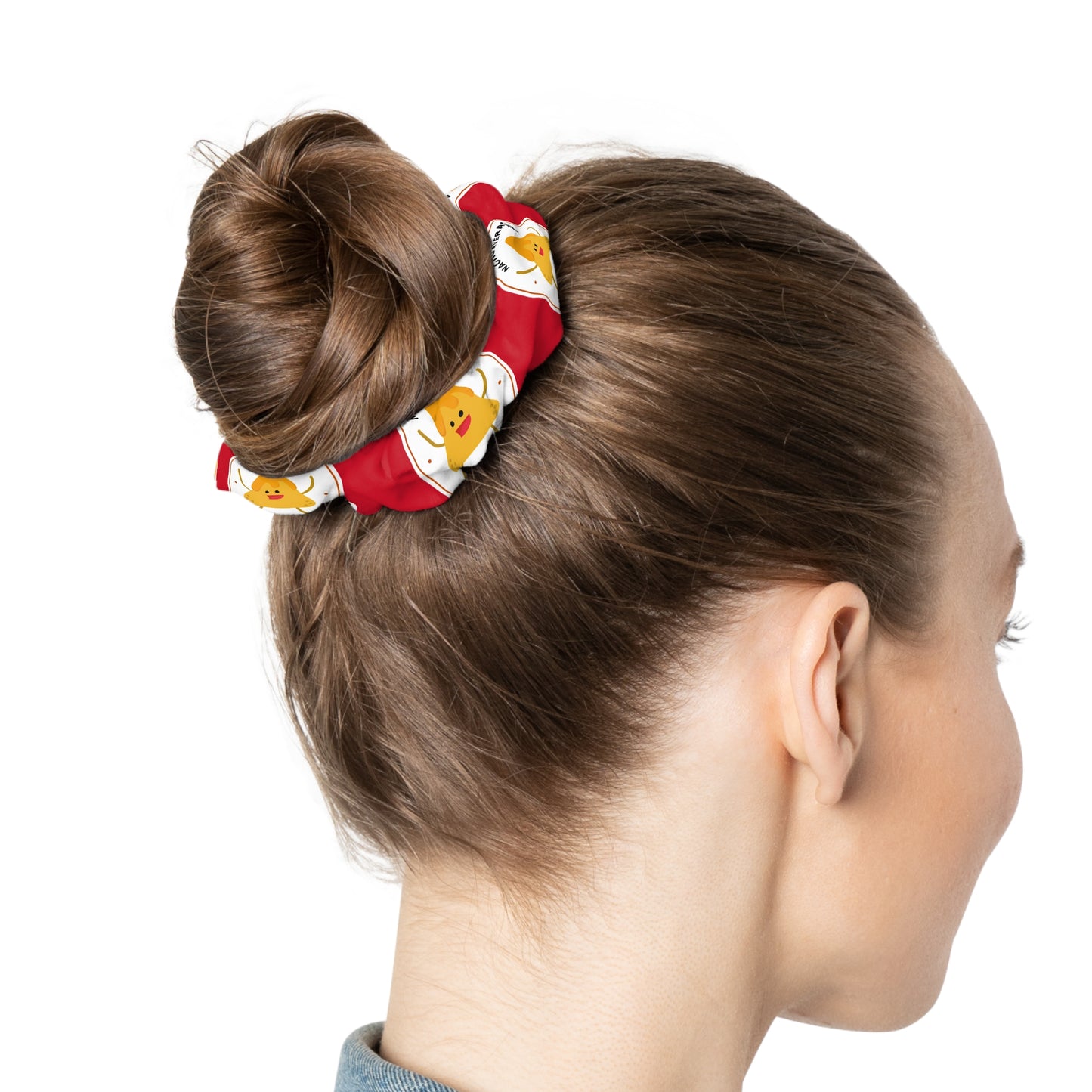 “Nacho Average Dancer” Scrunchie – Funny Dance Pun Hair Accessory with Cute Nacho Graphic