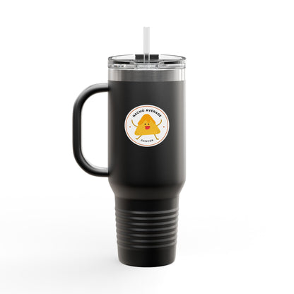 "Nacho Average Dancer" 40oz Insulated Travel Mug – Cute Kawaii Nacho Graphic Dance Tumbler for On-the-Go Hydration