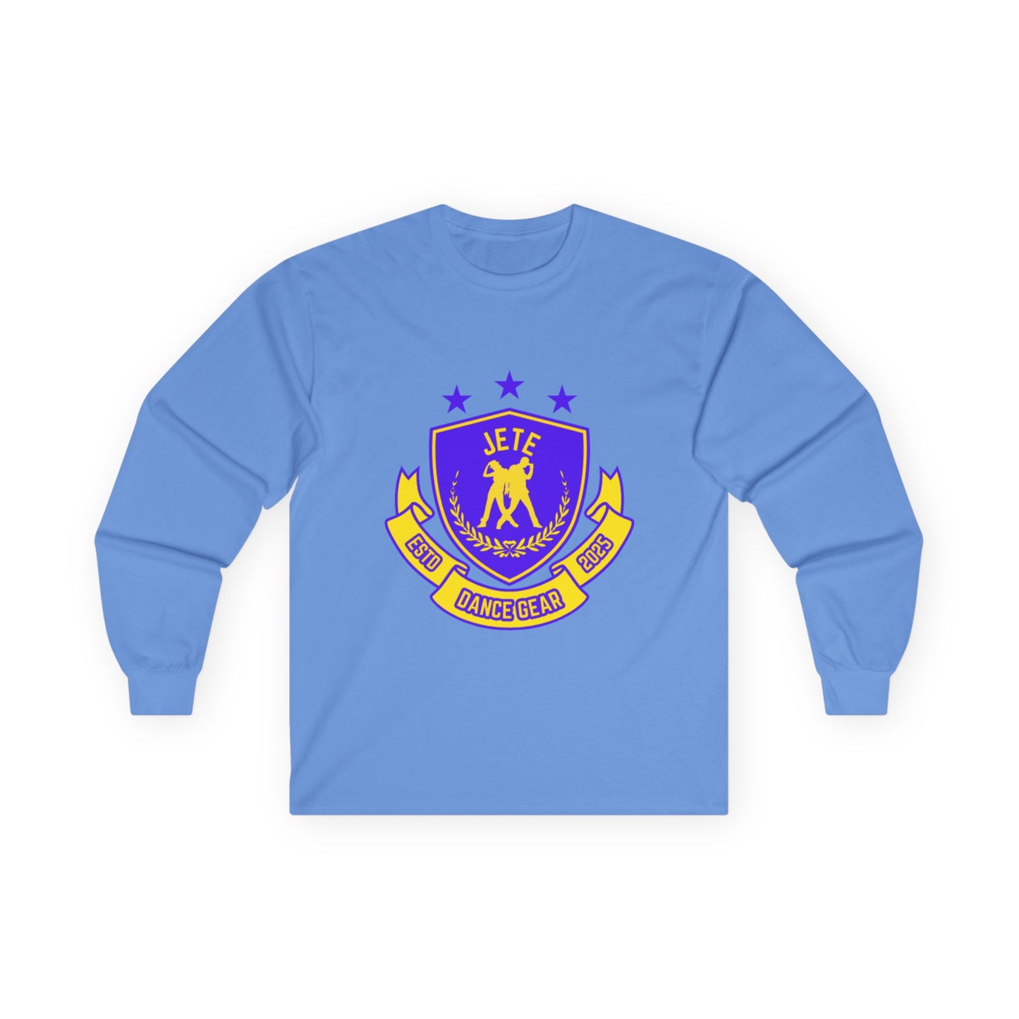 "Jeté Dance Gear" Unisex Long Sleeve Tee – Collegiate-Inspired Dance Shirt for Dancers, Teams & Studio Spirit Wear