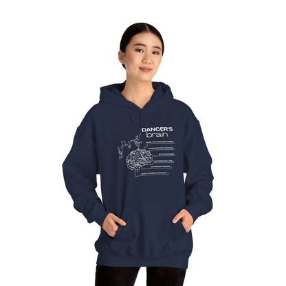"Dancer’s Brain" Unisex Hoodie – Funny Dance-Themed Hoodie for Teens and Adults with Personalization Option and Cute Dancer Brain Graphic