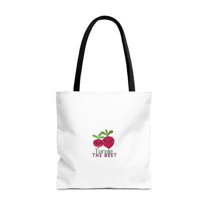 "Turnip the Beet" Canvas Tote Bag – Cute Veggie Graphic Dance-Themed Reusable Bag for Grocery Runs, Dance Class & Everyday Use