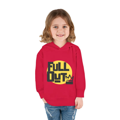 "Full Out" Toddler Pullover Hoodie – Bold Streetwear-Inspired Dance Graphic Fleece Sweatshirt for Kids
