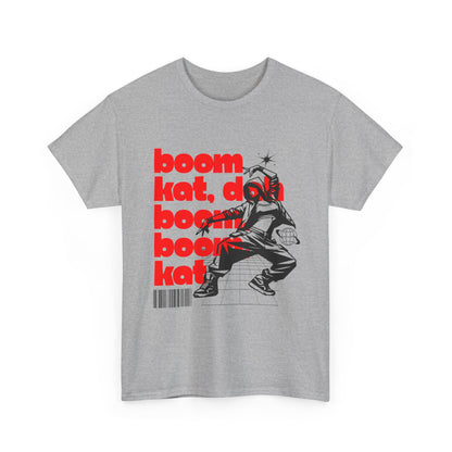 "Boom Kat, Dah, Boom, Boom, Kat" Streetwear Dance Graphic – Unisex Heavy Cotton Tee