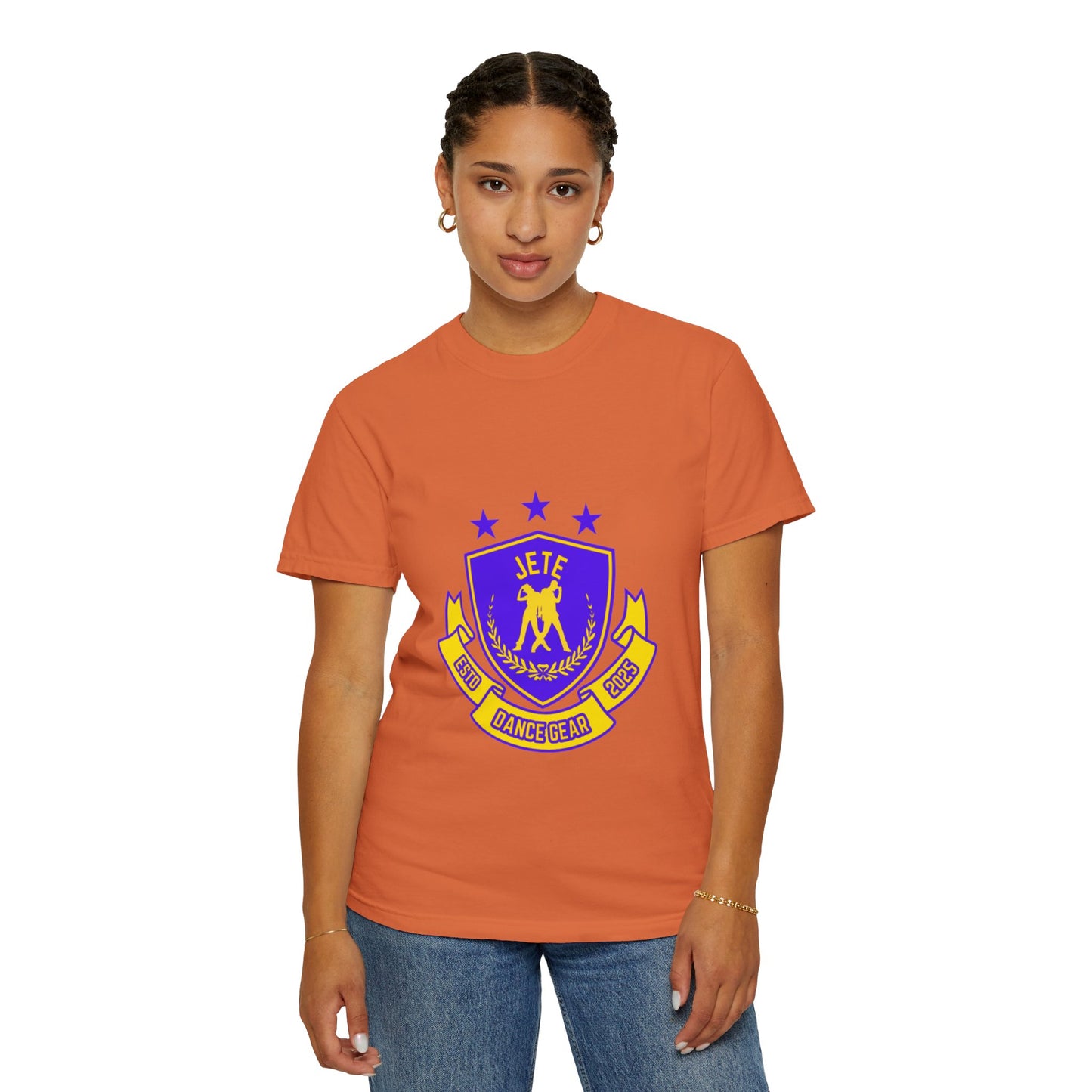 "Jeté Dance Gear" Unisex Garment-Dyed T-Shirt – Collegiate-Style Graphic Tee – Dance Apparel for Dancers & Performers