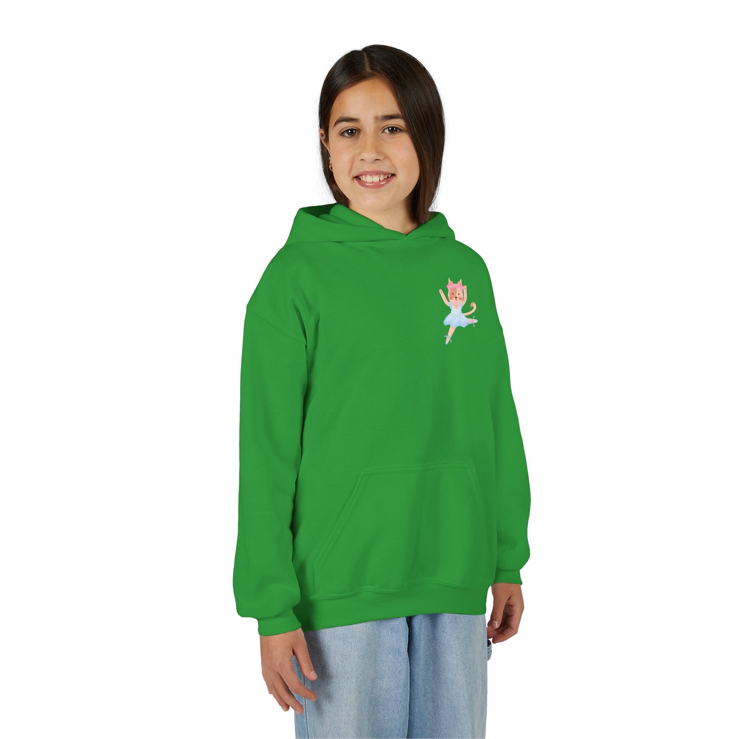 “Every Meow & Then I Dance” Adorable Dancing Cat Graphic | Cute Cat Dance Hoodie for Kids & Young Ballet Enthusiasts - Unisex Youth Hoodie
