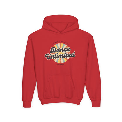 "Dance Unlimited - Potential & Growth" Youth Hooded Sweatshirt – Retro Dance Graphic Hoodie for Kids and Teens