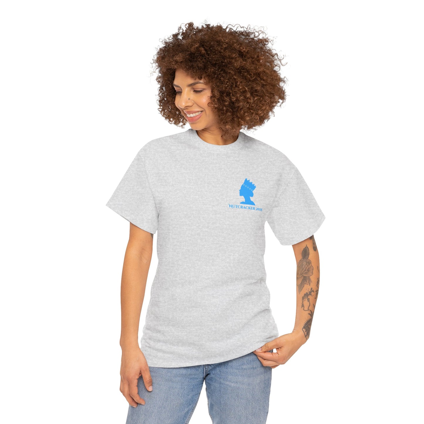 “Don’t Be Just Any Queen, Be a Snow Queen” ADULT Back Print + Nutcracker 2025 Front | Unisex Heavy Blend Cotton Tee Dance Apparel | Snow Queen Ballet T-shirt