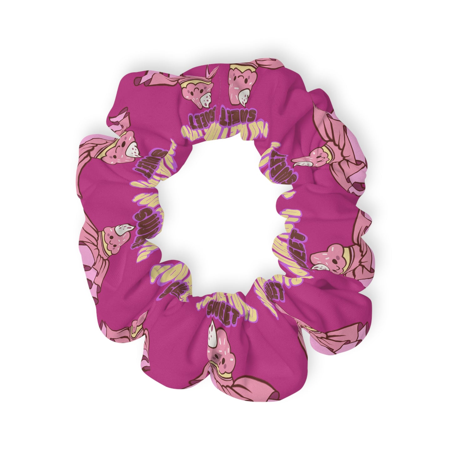 “You Are Tutu Sweet” Scrunchie – Kawaii Cupcake Dance Hair Accessory with Cute Tutu Graphic