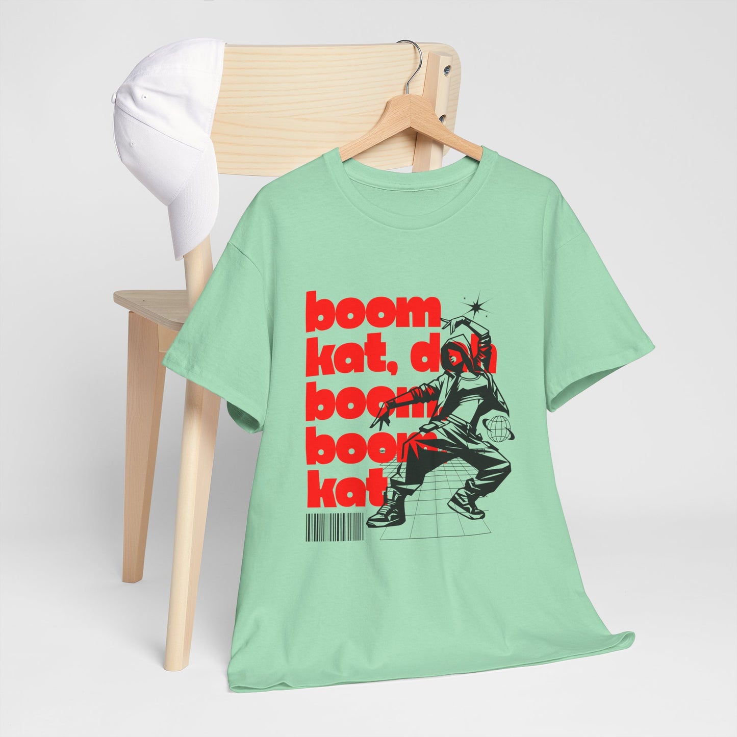 "Boom Kat, Dah, Boom, Boom, Kat" Streetwear Dance Graphic – Unisex Heavy Cotton Tee