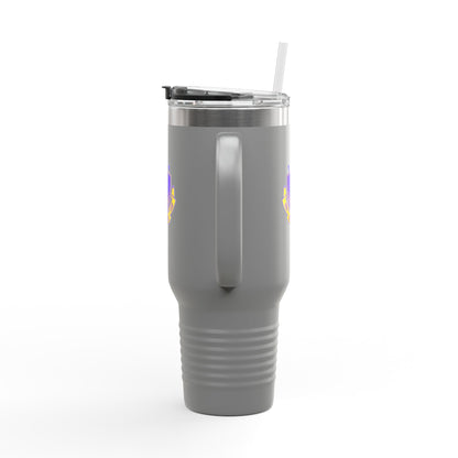 "Jeté Dance Gear Estd 2025" | 40oz Insulated Travel Mug with Collegiate-Inspired Graphic – Durable Stainless Steel Tumbler for Dancers & Dance Lovers