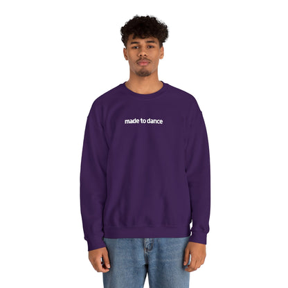 “Made to Dance" Unisex Heavy Blend™ Crewneck Sweatshirt – Embroidered Dance-Inspired Pullover for Adults & Kids