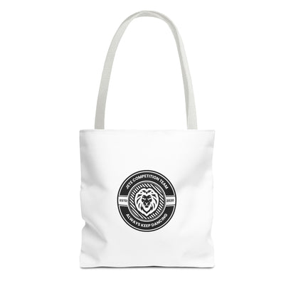 "Jeté Competition Team, Always Keep Dancing" Canvas Tote Bag – Collegiate Dance Team Logo | Reusable Dance Bag for Dancers, Rehearsals & Competitions