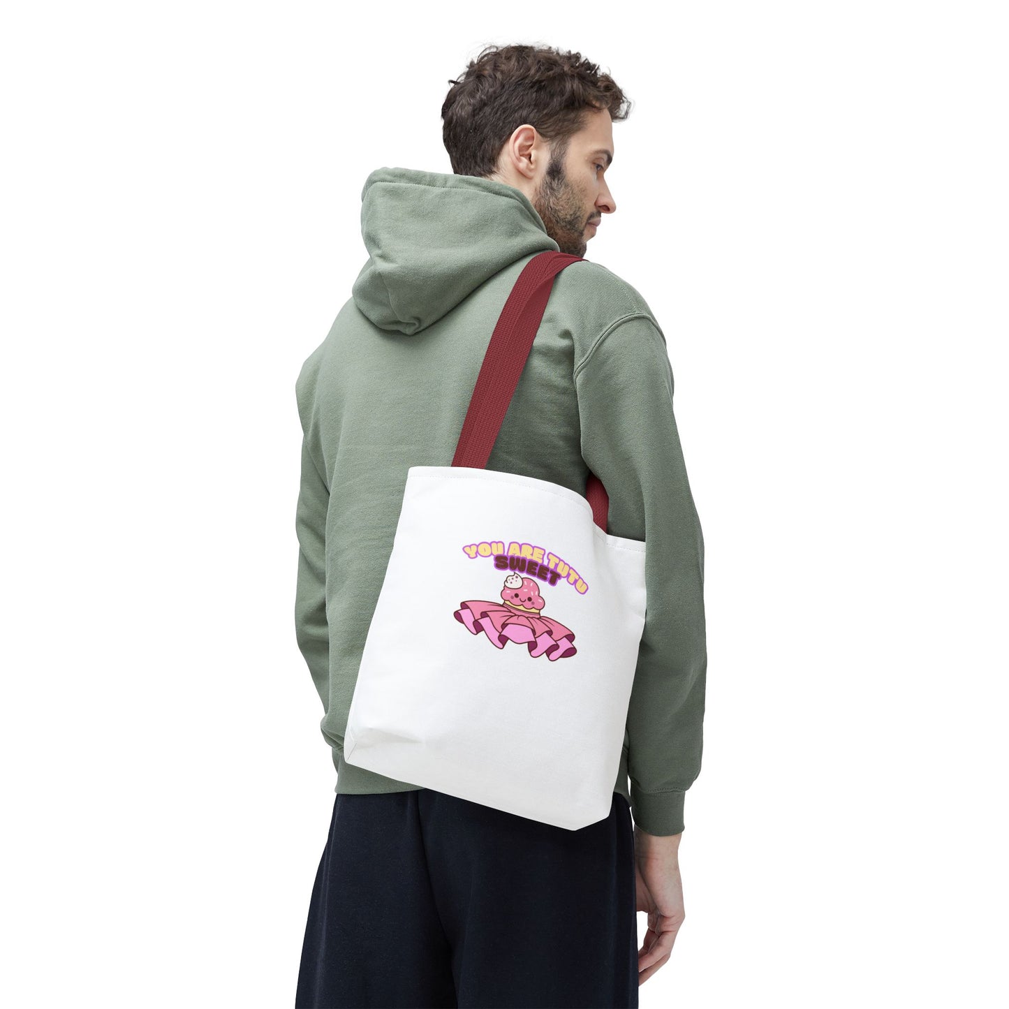 "You Are Tutu Sweet" Kawaii Cupcake Dance Tote Bag – Cute Canvas Bag for Dancers, Dance Moms & Ballet Lovers | Dance Gift Idea