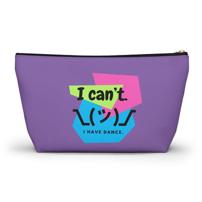"I Can’t. I Have Dance." Makeup Bag – Retro 80s-Inspired Emoji Graphic – Fun Dance-Themed Zipper Pouch for Cosmetics, Accessories & Gifts