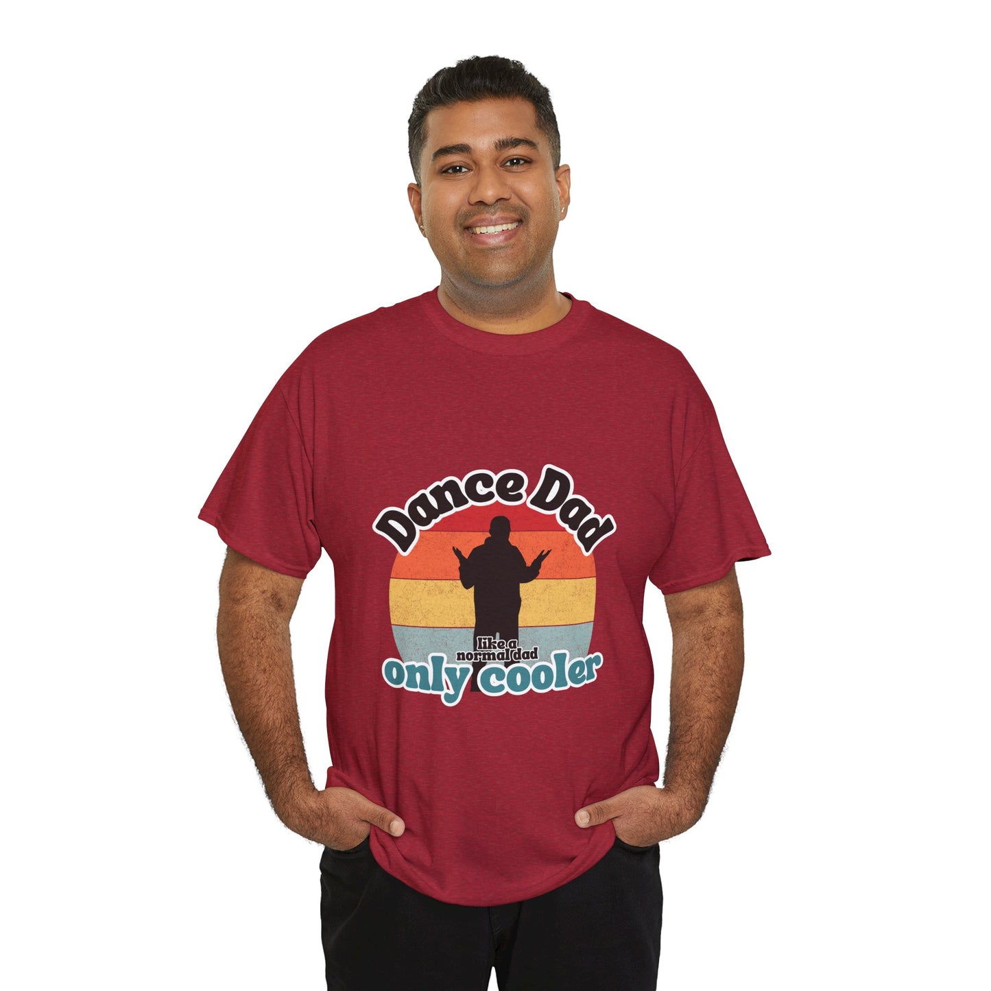 "Dance Dad" Unisex Heavy Cotton Tee – Funny Retro Dance Shirt for Cool Dads