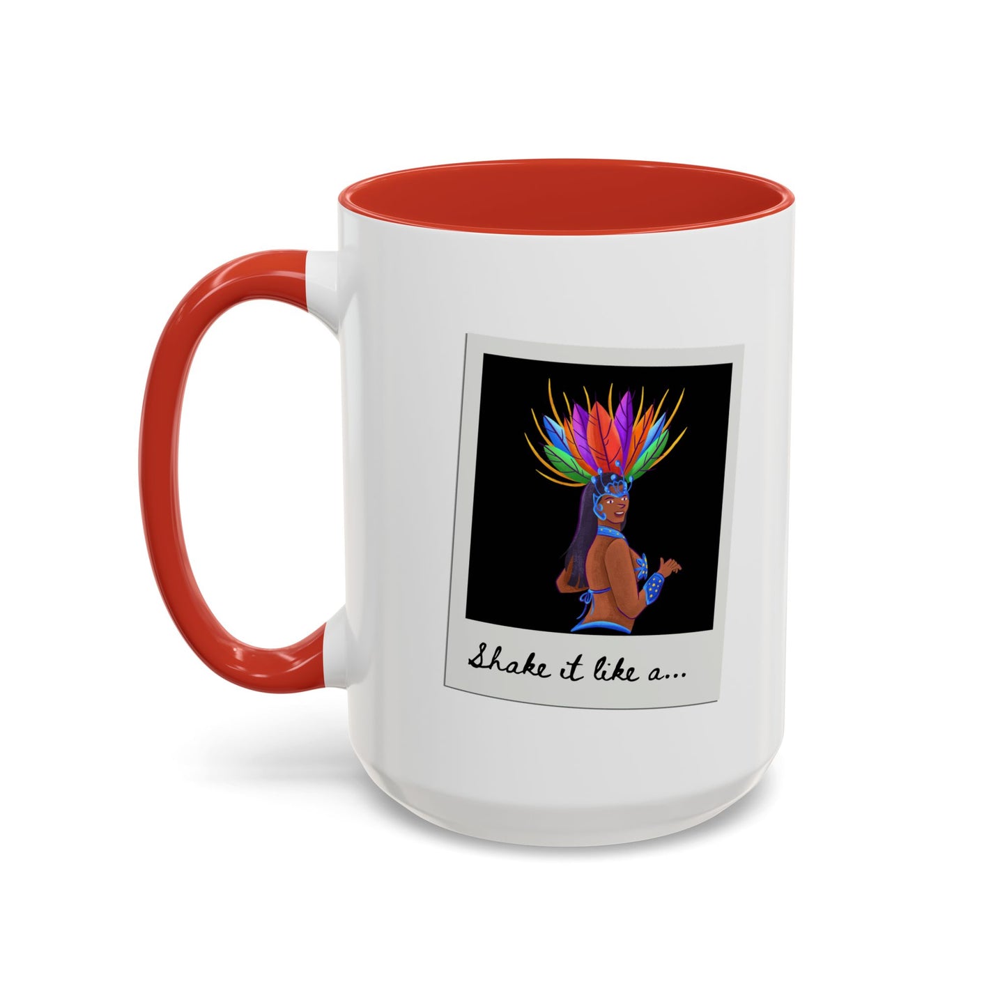 "Shake It Like a..." Accent Coffee Mug – Fun Dance Quote Ceramic Mug for Dancers and Music Lovers
