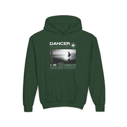 “Dancer” Arabesque on the Beach Graphic | Unisex Youth Hoodie – Streetwear-Inspired Ballet Dance Hoodie for Kids & Young Dancers