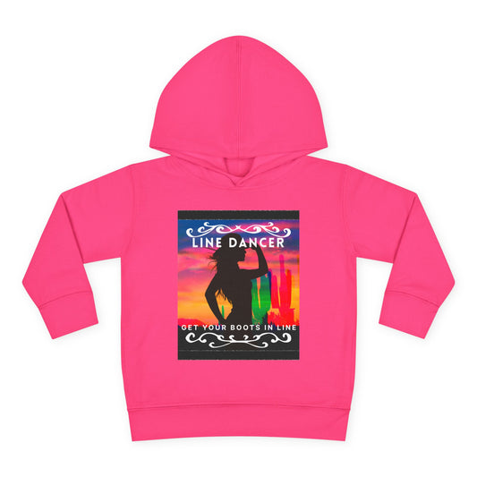 "Line Dancer, Get Your Boots in Line" Streetwear Dance Graphic – Toddler Pullover Hoodie