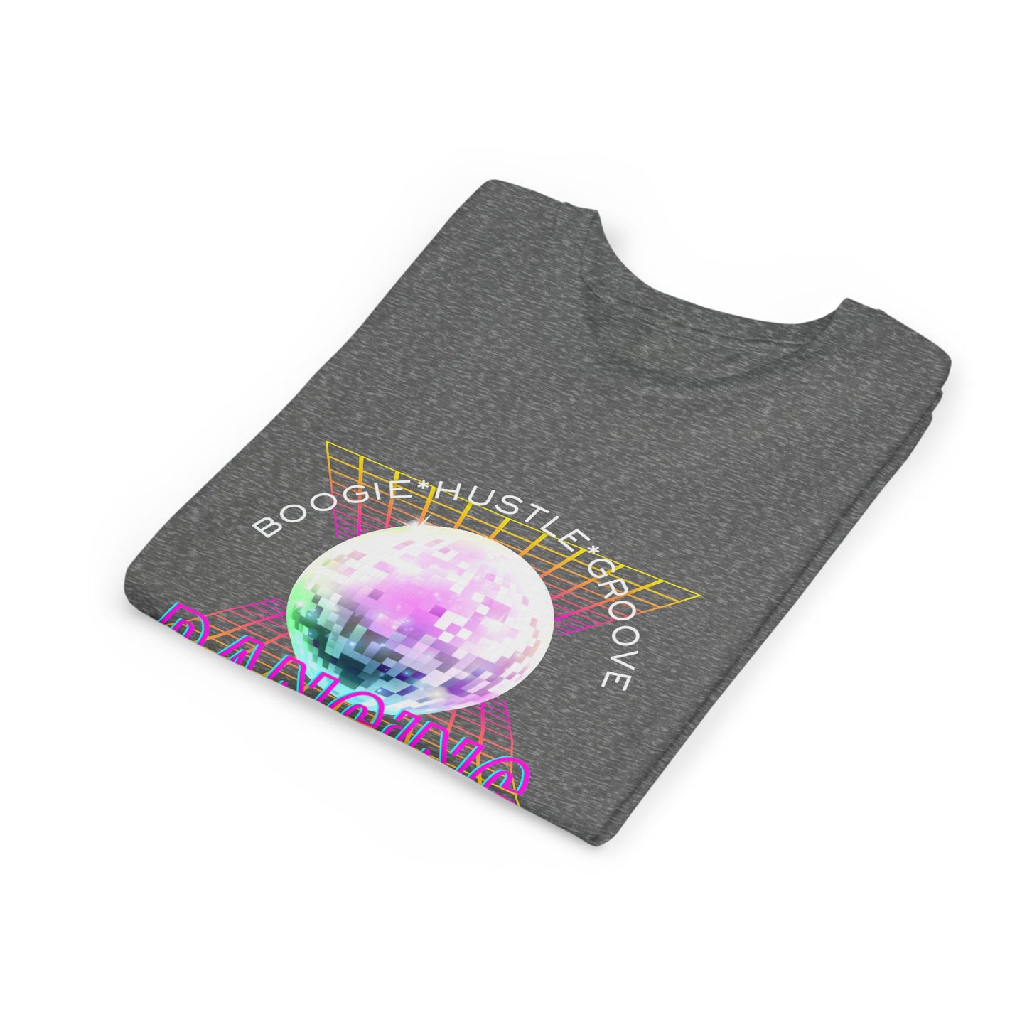 "Boogie, Hustle, Groove - Dancing" Streetwear Dance Graphic – Youth Short Sleeve Tee