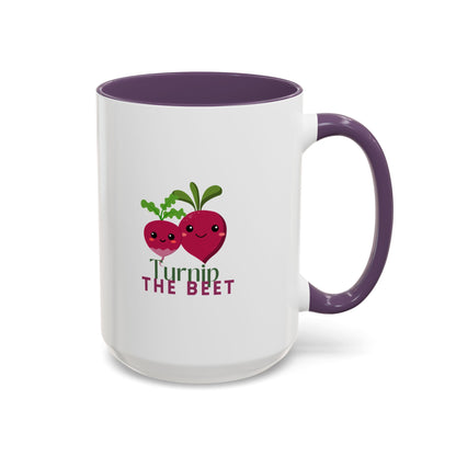 "Turnip the Beet" Accent Coffee Mug – Funny Dance Pun Ceramic Mug for Dancers and Music Lovers