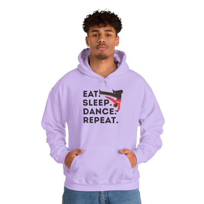 "Eat Sleep Dance Repeat" Unisex Dance Hoodie – Bold B-Boy Streetwear Sweatshirt