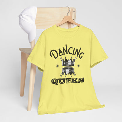 “Dancing Queen" Unisex Heavy Cotton T-Shirt with Crown Graphic – Dance-Inspired Graphic Tee for Adults & Kids