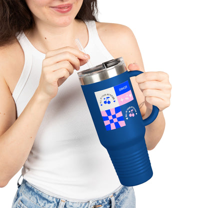 "All in Your Attitude" – 40oz Insulated Stainless Steel Travel Mug with Bold Motivational Graphic | Dance-Inspired Hydration Tumbler