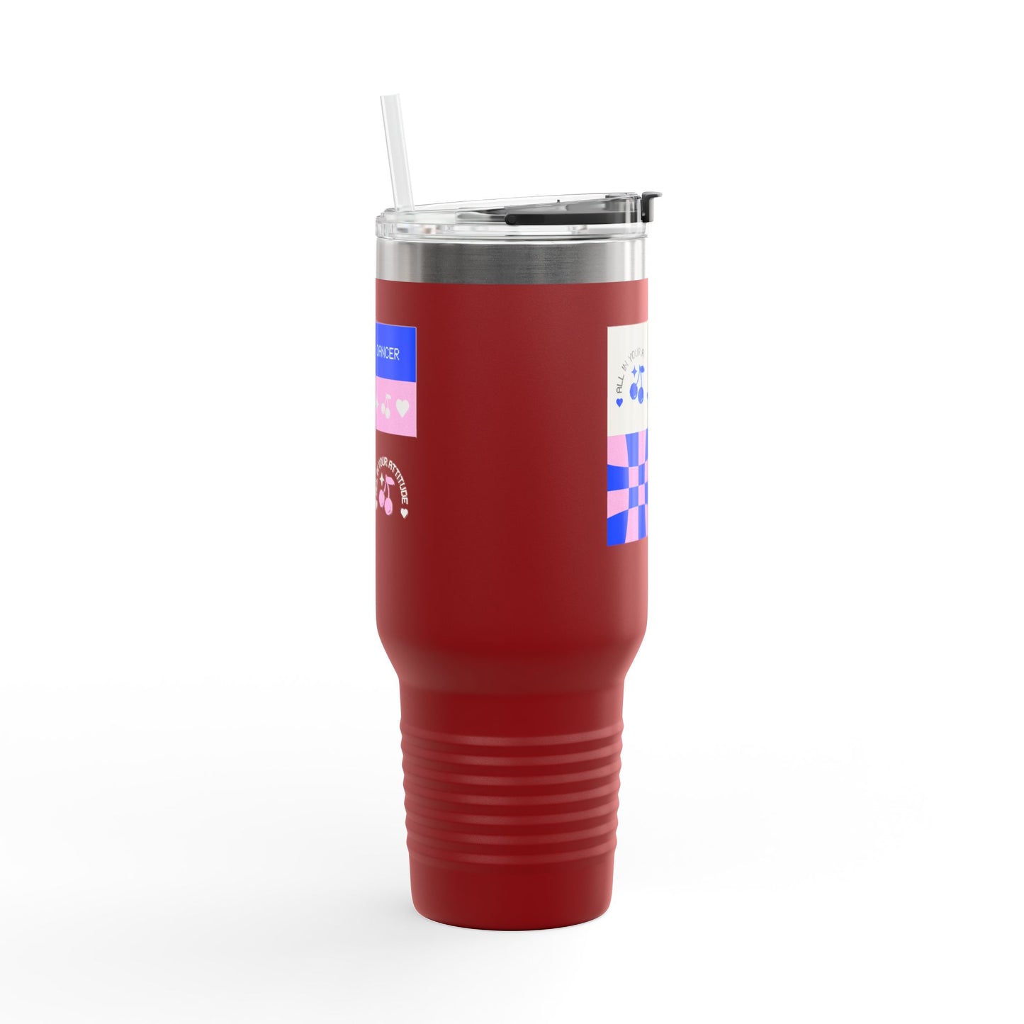 "All in Your Attitude" – 40oz Insulated Stainless Steel Travel Mug with Bold Motivational Graphic | Dance-Inspired Hydration Tumbler