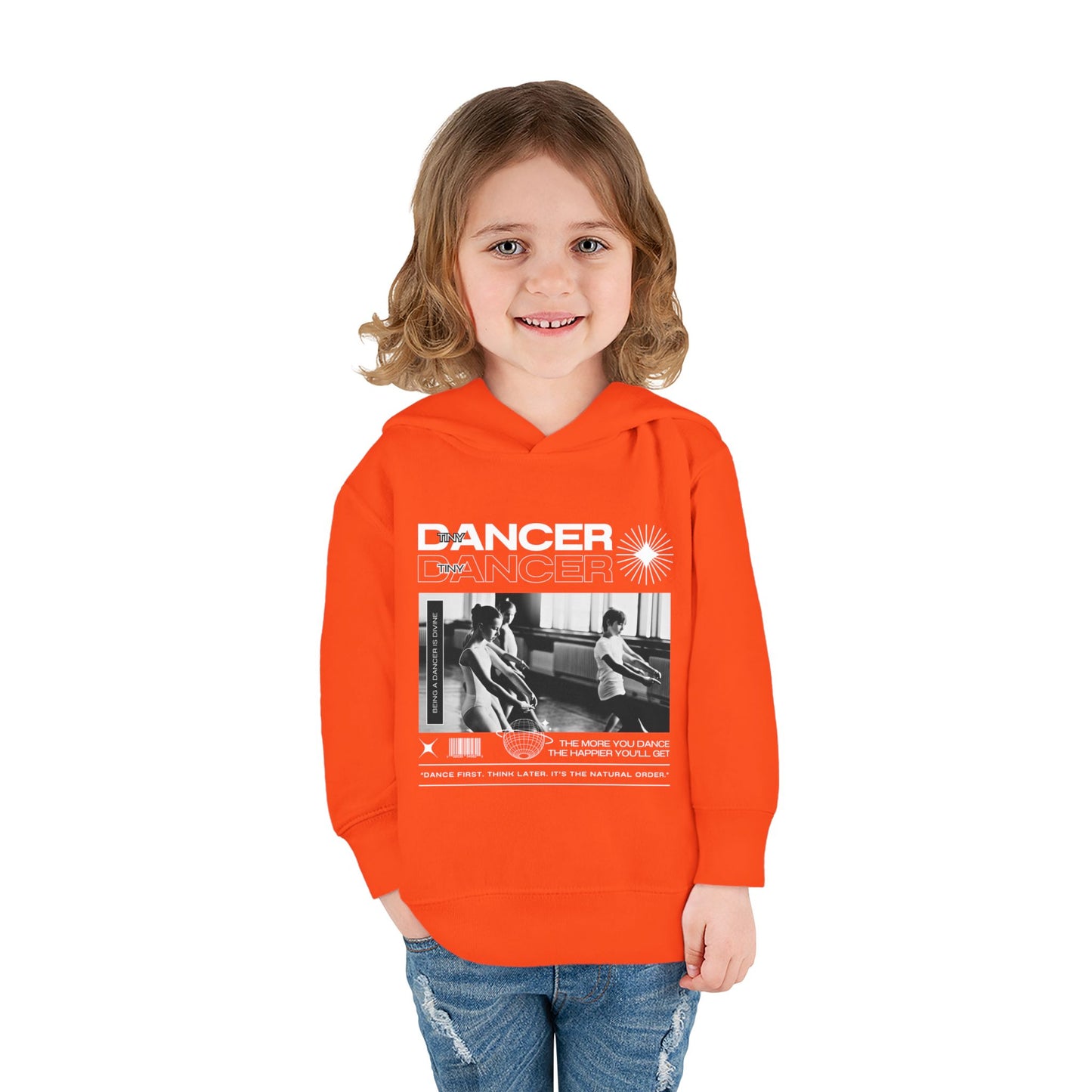 “Dancer” Toddler Pullover Hoodie – Streetwear-Inspired Ballet Class Graphic Sweatshirt for Kids”