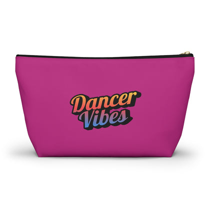 "Dancer Vibes" Makeup Bag – Colorful Text-Based Dance Graphic – Fun Dance-Themed Zipper Pouch for Cosmetics, Accessories & Travel Essentials