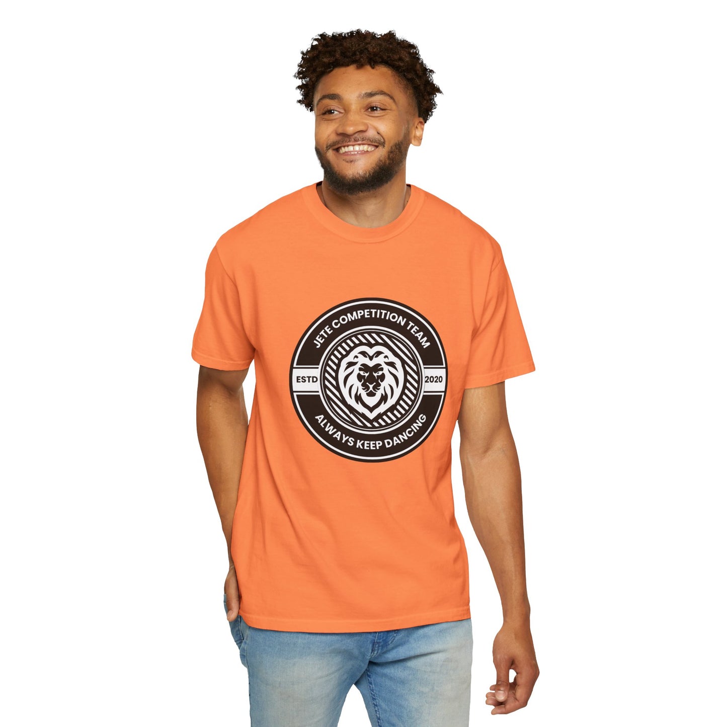 "Jeté Competition Team,  Always Keep Dancing" Unisex Garment-Dyed T-Shirt – Collegiate-Style Dance Graphic Tee – Shirt for Dancers & Teams