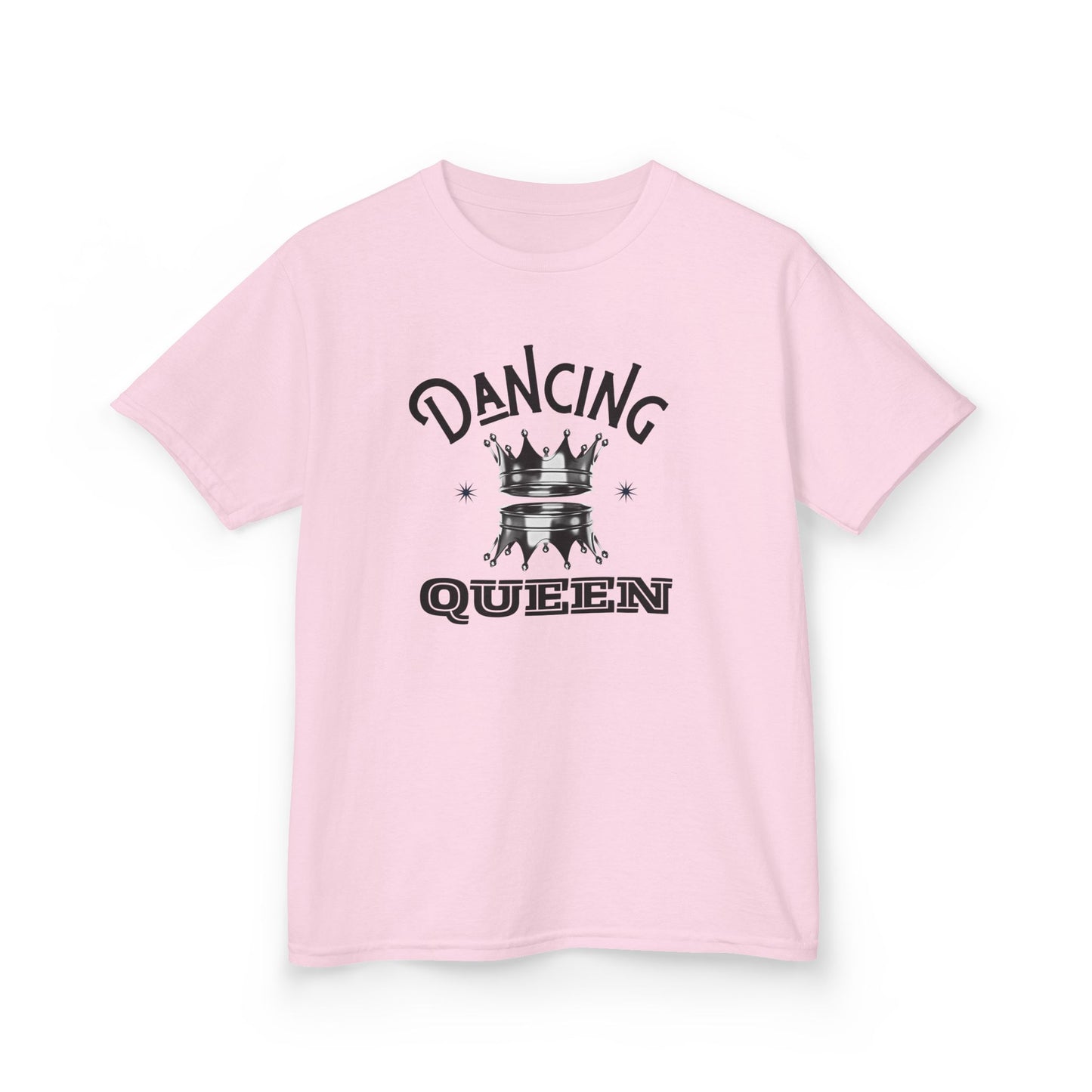 “Dancing Queen" Kids Heavy Cotton™ Tee with Crown Graphic – Dance-Inspired Graphic Tee for Adults & Kids