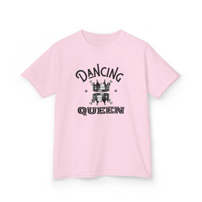 “Dancing Queen" Kids Heavy Cotton™ Tee with Crown Graphic – Dance-Inspired Graphic Tee for Adults & Kids