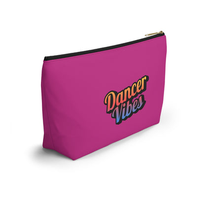 "Dancer Vibes" Makeup Bag – Colorful Text-Based Dance Graphic – Fun Dance-Themed Zipper Pouch for Cosmetics, Accessories & Travel Essentials