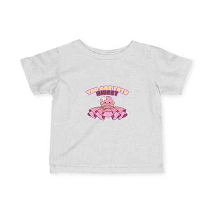 "You Are Tutu Sweet" Kawaii Cupcake Infant Fine Jersey Tee – Cute Baby Dance T-Shirt with Adorable Tutu Dessert Graphic