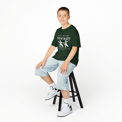 “Dance Is for Everybody” Youth Short Sleeve Tee – Inclusive Dance T-Shirt for Kids & Teens, Personalized with Name or Studio