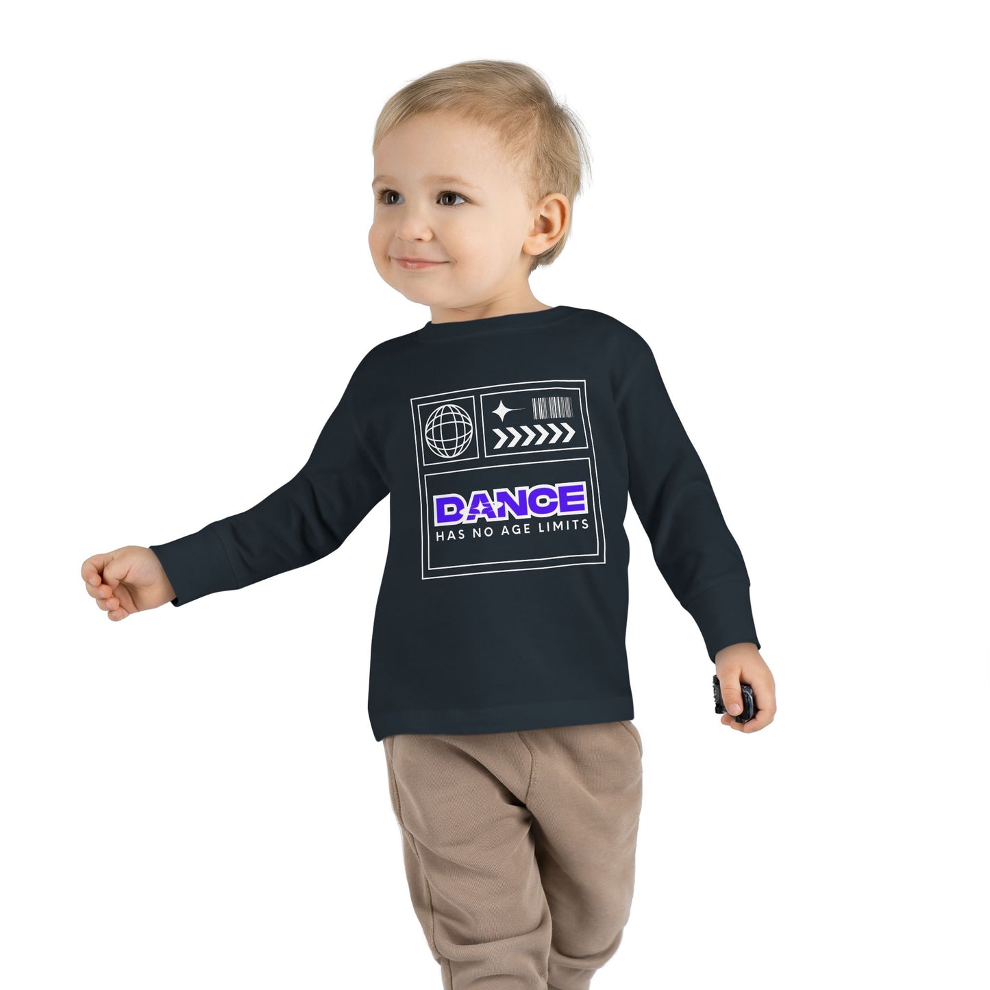 "Dance Has No Age Limits" Toddler Long Sleeve Tee – Unisex Streetwear Dance Shirt for Kids