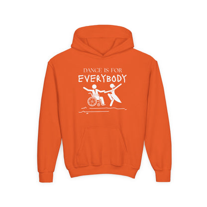 “Dance Is for Everybody” Unisex Youth Hoodie – Inclusive Dance Hoodie for Kids & Teens, Personalized with Name or Studio