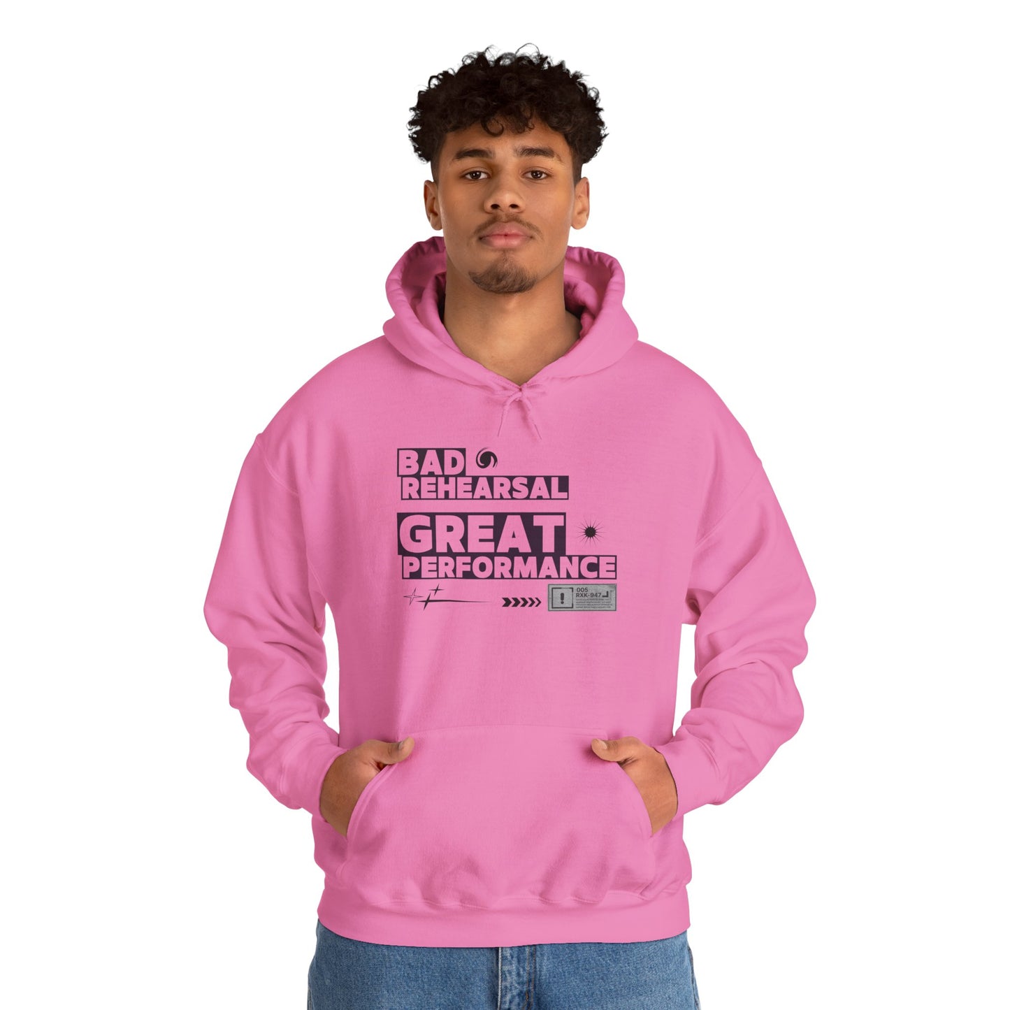 "Bad Rehearsal, Great Performance" Dance Hoodie – Unisex Heavy Blend™ Hooded Sweatshirt with Streetwear-Inspired Graphic for Performers