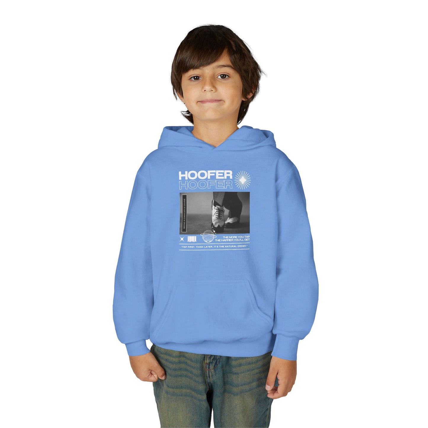 “Hoofer” Tap Shoes Streetwear Graphic | Unisex Youth Hoodie – Tap Dance Hoodie for Kids & Young Dancers